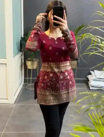 RJP CRAFT Floral Printed Kurti